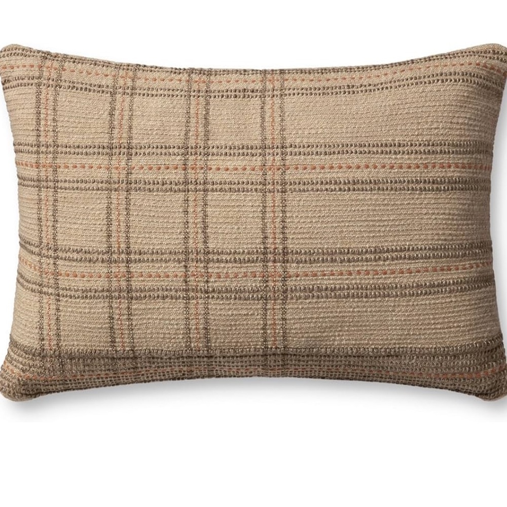LOLOI ANGELA ROSE X Calista collection pillow cover -tan/terracotta -16x26